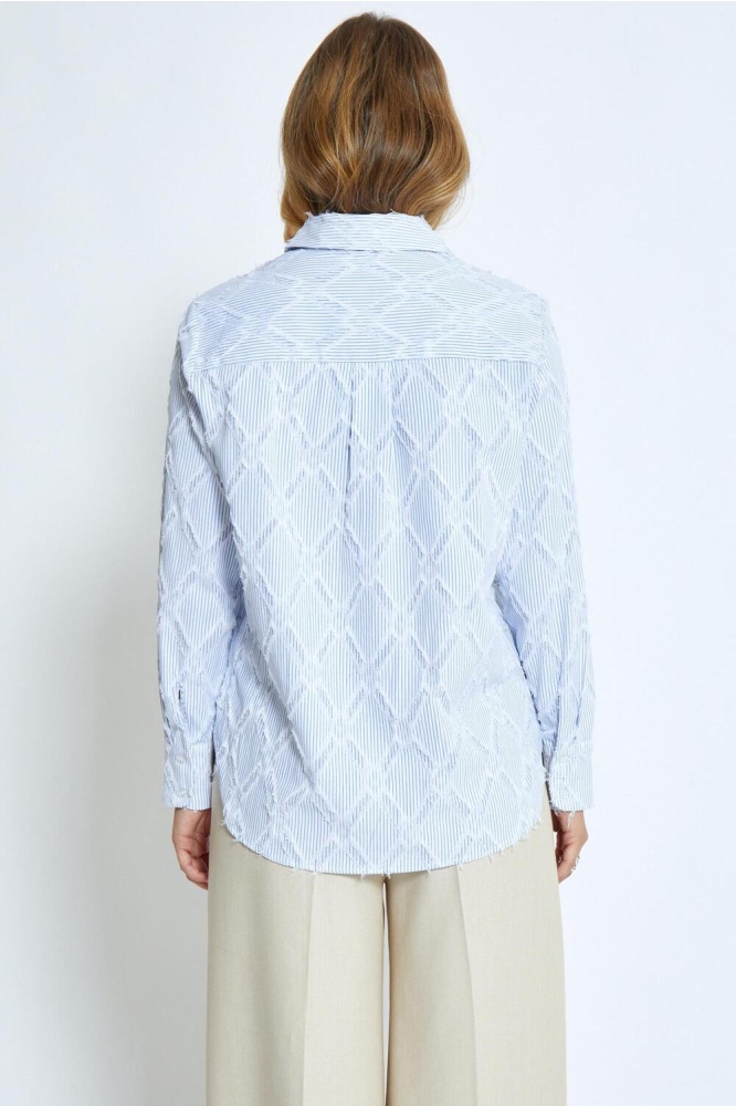 ASTRA OVERSIZE SHIRT MI6529 1048S ICE BLUE STRIPE